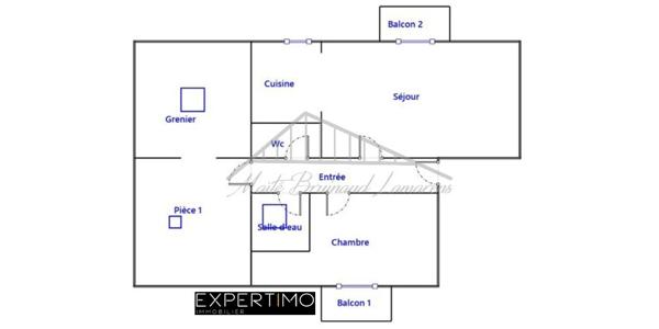 Ustaritz (64480) Appartement T2 bis dernier étage avec garage à Ustaritz