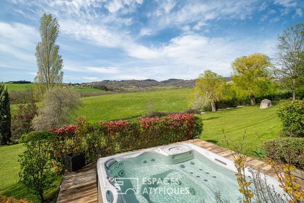 Ancienne tonnellerie avec vue à Pollionnay