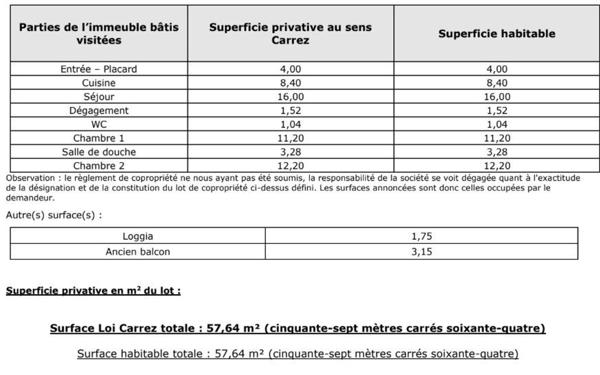 Appartement à vendre    3 pièces • 57,64 m2 Marseille 11