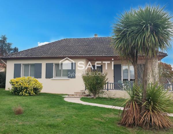 Plain-pied avec piscine, jardin et double garage
