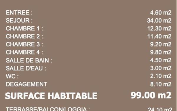 Appartement à vendre    5 pièces • 99 m2 Neuville-sur-Saône