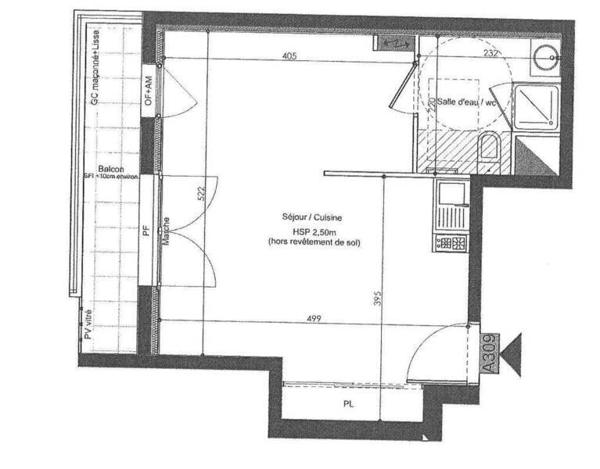 Appartement 1 pièce                                        - 44600 Saint-Nazaire - CENTRE VILLE - GARE Réf : 3523