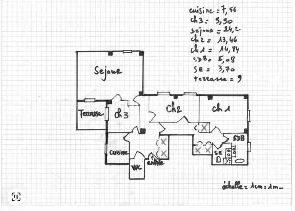 Grand F5 de 100 m², Val de Fontenay