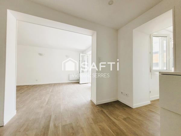 Appartement T2 47 m2 - Grande terrasse, refait à neuf