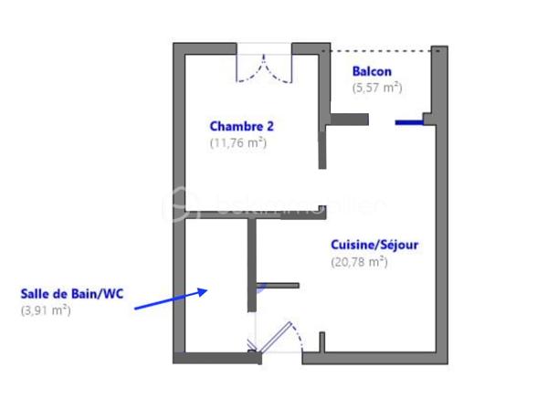 Appartement de 36,45 m²