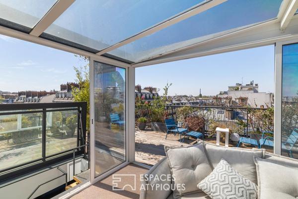 Duo d’appartements, toit terrasse et vues au coeur des Batignolles