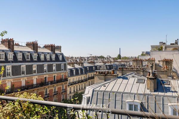 Duo d’appartements, toit terrasse et vues au coeur des Batignolles