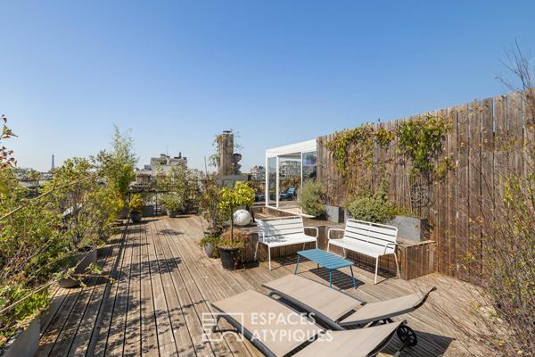 Duo d’appartements, toit terrasse et vues au coeur des Batignolles