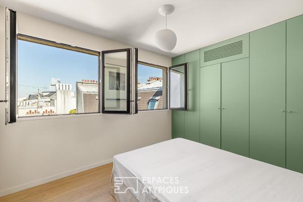 Duo d’appartements, toit terrasse et vues au coeur des Batignolles