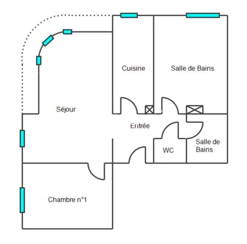 Appartement de 3 pièces, 72 m2 - garage - balcon