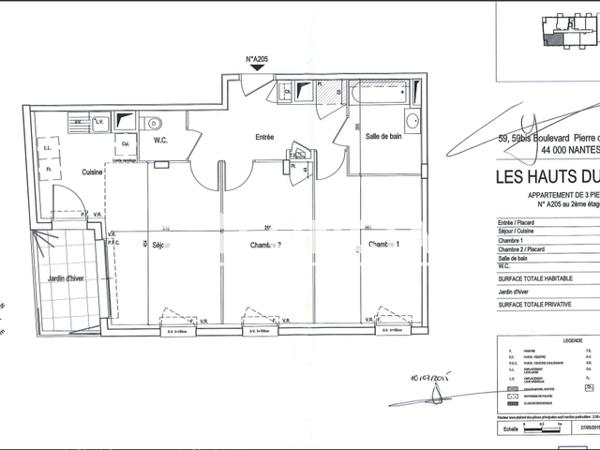 Location Appartement 3 pièces 60.83 m² - Nantes 44000