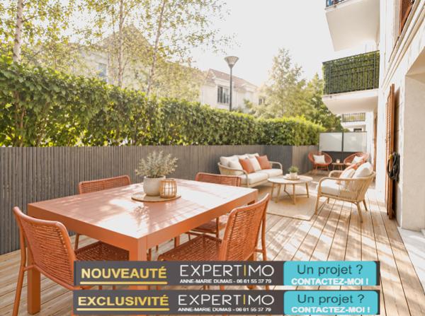 APPARTEMENT EN REZ DE JARDIN - TERRASSE 30M2 - EXCELLENT ETAT - CALME et à l'abri des regards - A proximité de