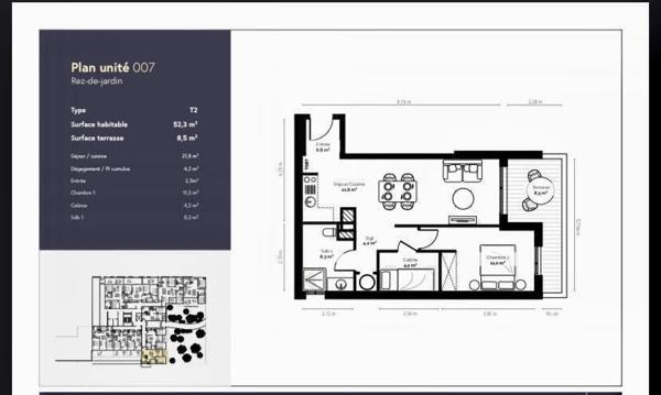 PIANOTTOLI F2C 52,3 m2 Vue MER