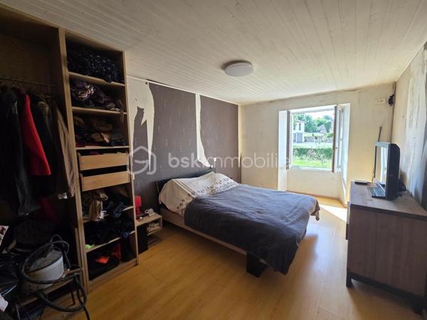 Venez découvrir cette maison de campagne, située dans une petite commune des Deux-Sèvres à seulement quelques minutes des commerces de proximité et école.

Elle se compose en rez-de-chaussée d'un salon séjour de 43m2 avec poêle à granulés, une cuisine de 40m2 lumineuse, 2 chambres de 15m2 chacune, une salle d'eau, un toilette séparé et un espace buanderie.
A l'étage, une chambre avec un espace bureau et un grenier à finir d'aménager.

Côté extérieur, un préau de 60m2 attenant à une belle grange pouvant être réhabilitée et autres dépendances le tout sur un terrain clos.

Les atouts:
- Couverture récente
- Ouvertures en double vitrage en RdC
- Poêle à granulés
- Assainissement collectif conforme

Des travaux de finition sont à prévoir
