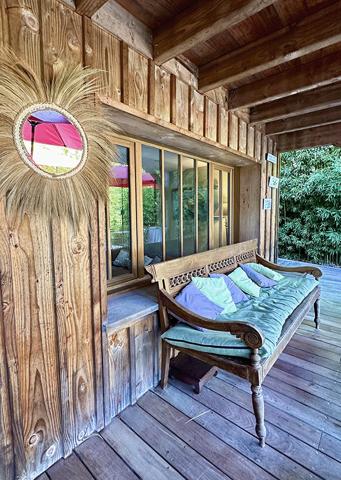 Cap Ferret, Port de la Vigne, ravissante Villa bois « esprit bassin » 145m2 habitable nichée au milieu d’un magnifique jardin paysagé de 1000 m2 avec grande piscine