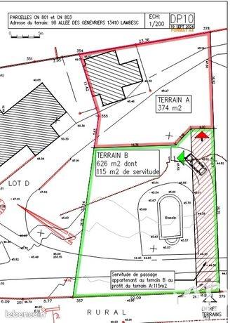 Terrain à vendre 374 m² Lambesc