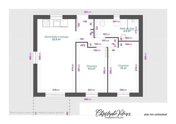 VILLA 50M2 - 2 CHAMBRES - 11300 LIMOUX