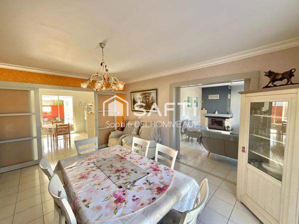 Maison plain pied 3 chambres, jardin, carport