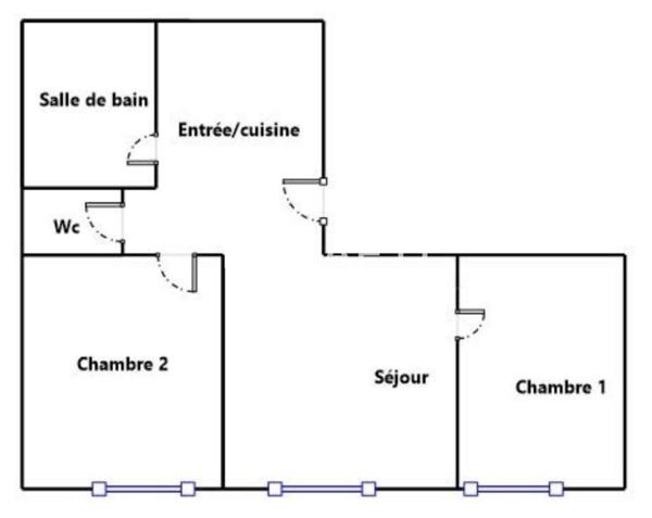 COLOMBES – 3 PIÈCES RÉNOVÉ – 2 CHAMBRES – CENTRE À PIED