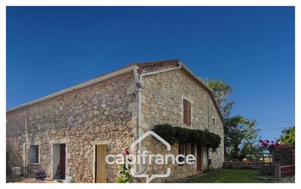 MAISON  EN PIERRE AVEC VUE PANORAMIQUE À PERVILLE (82400)