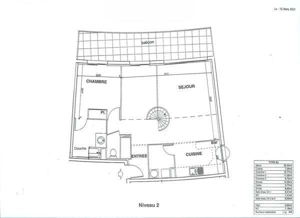 La Rochelle (17000) Rare aux Minimes – T5 104 M², 3 chambres, terrasse 20 m², vue lac