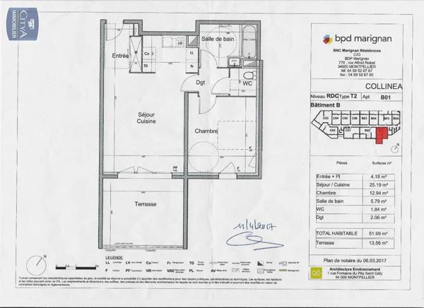 Appartement à louer 2 pièces 52.32m²