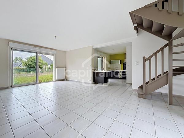 Maison 88 m2, 3 chambres, garage et jardin