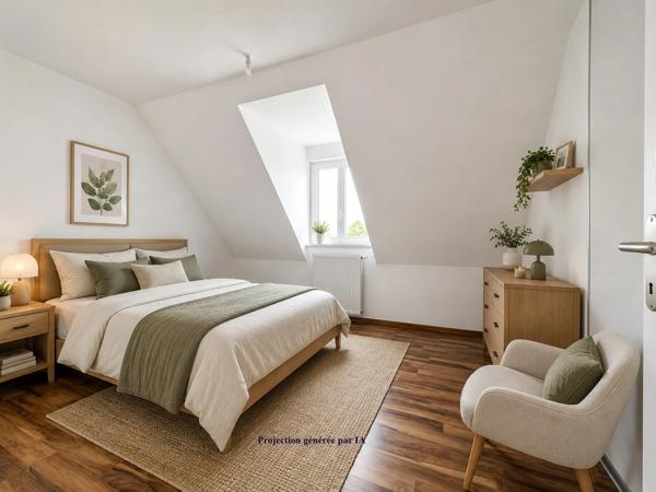 Maison 88 m2, 3 chambres, garage et jardin