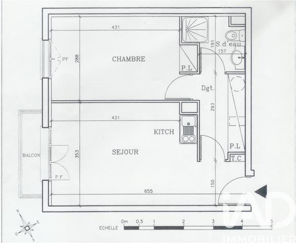 Appartement à vendre 2 pièces 40,6 m² Issy-les-Moulineaux