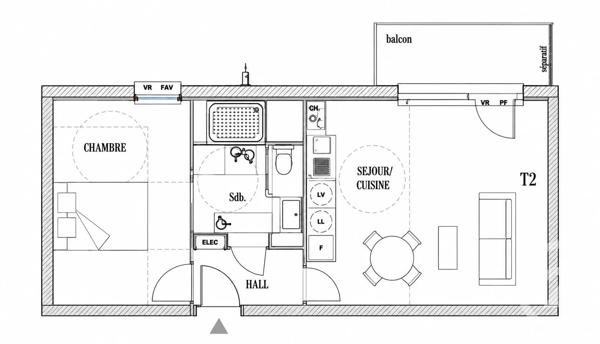 Appartement F2 à vendre  2 pièces - 42,50 m 2   FORT MAHON PLAGE  - 80