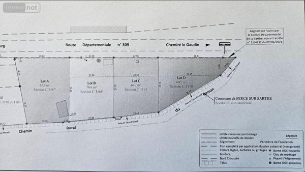 Terrain à Batir à vendre à La Suze-sur-Sarthe dans la Sarthe (72210), ref : 72119-1572