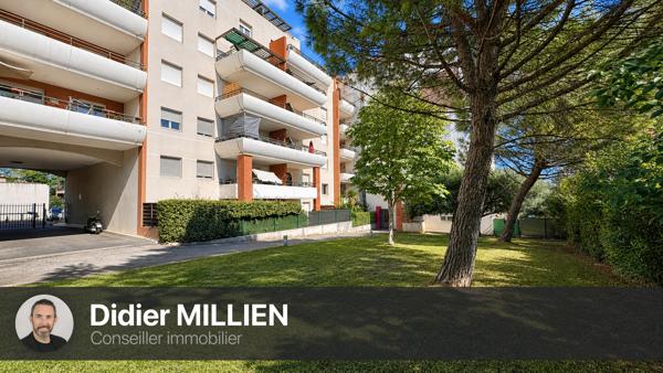 Montpellier Grand M, T3 rénové avec terrasse, parking et vue jardin