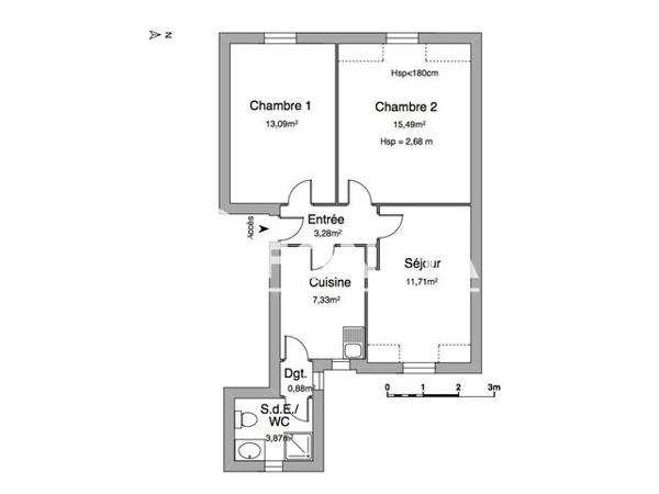 Location Appartement 3 pièces 55.65 m² - 164 A ROUTE DE SCHIRMECK Strasbourg 67200