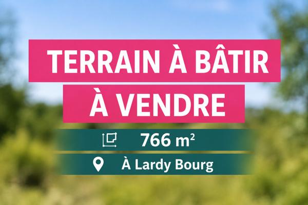 Terrain à bâtir à Lardy de 766 m2