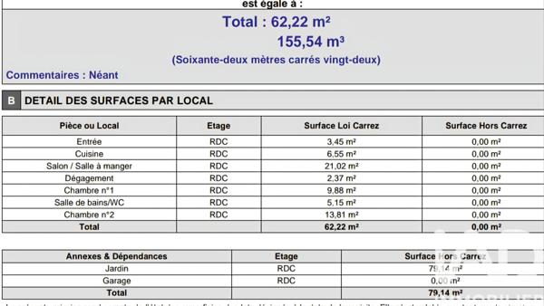 Appartement à vendre 3 pièces 62,22 m² Bobigny