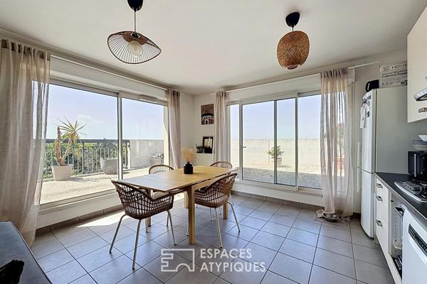 Appartement en attique avec rooftop au Haillan