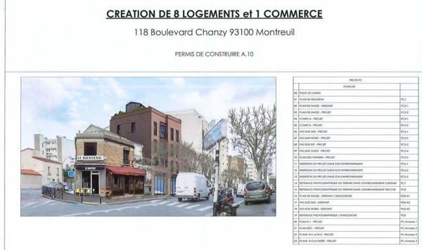 MONTREUIL CENTRE VILLE/ CROIX DE CHAVAUX. ENSEMBLE IMMOBILIER/ BUREAUX, LOFT, APPARTEMENTS/ Promoteurs et professionnels