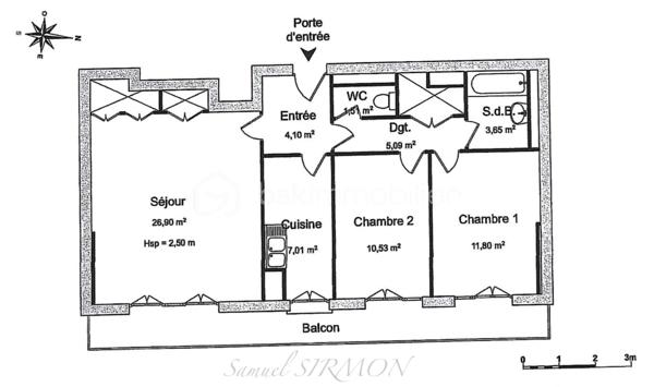 Appartement de 71,50 m²