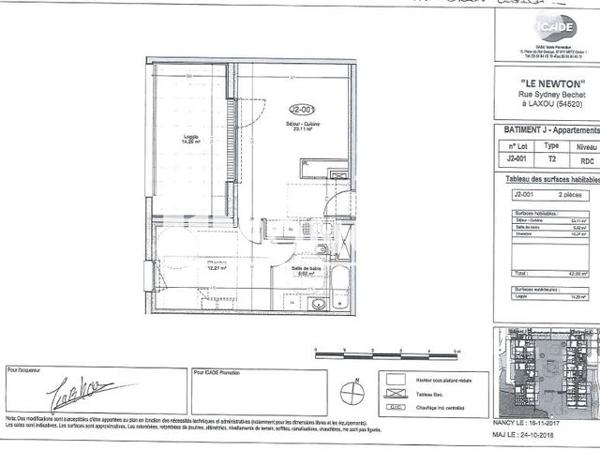 Location Appartement 2 pièces 42 m² - AVENUE DE BOUFFLERS Laxou 54520