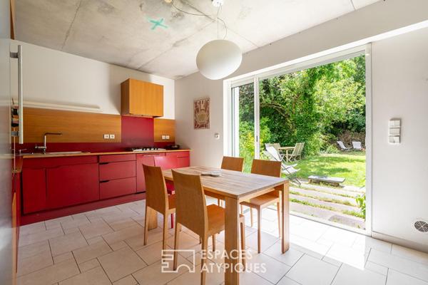 Maison d’architecte familiale en impasse privée – Nantes Longchamp