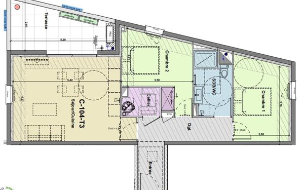 Appartement à vendre    3 pièces •  Narbonne