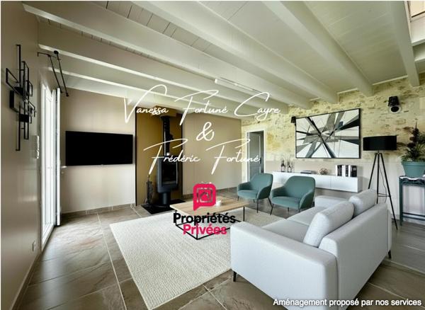 Coup de coeur Blanquefort (Caychac) : Maison en pierre de 1864, piscine & revenus solaires !