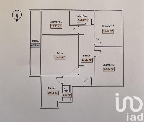 Appartement à vendre 4 pièces 82 m² Quimper