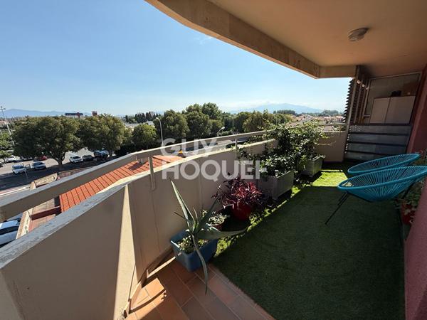 EXCLUSIVITE A vendre à Perpignan (66000) MOYEN VERNET Appartement F3 Loué avec terrasse cave et parking