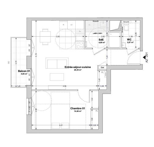 Appartement à vendre 2 pièces 50 m² La Rochelle