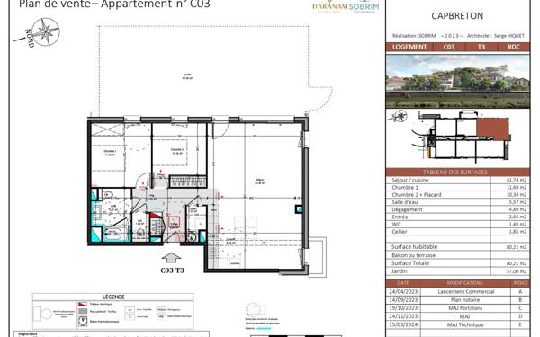 Appartement à vendre    3 pièces • 80,21 m2 Capbreton