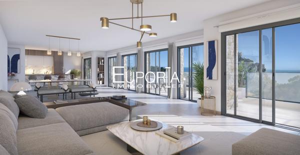 Appartement rooftop T4 157m2 avec terrasse de 177m2 vue mer avec piscine privative