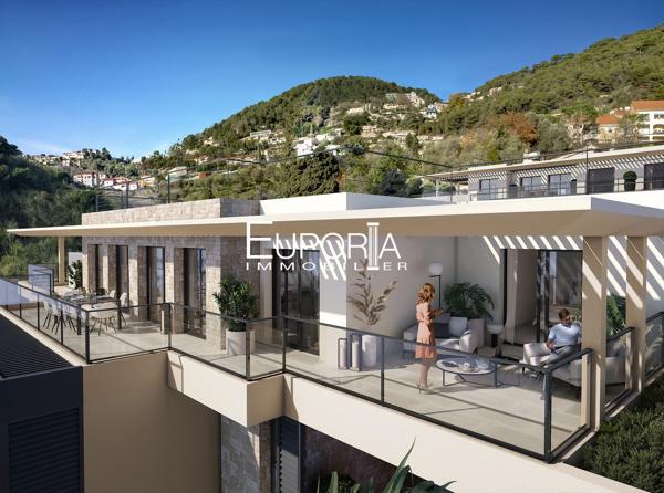 Appartement rooftop T4 157m2 avec terrasse de 177m2 vue mer avec piscine privative