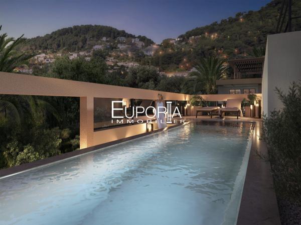 Appartement rooftop T4 157m2 avec terrasse de 177m2 vue mer avec piscine privative