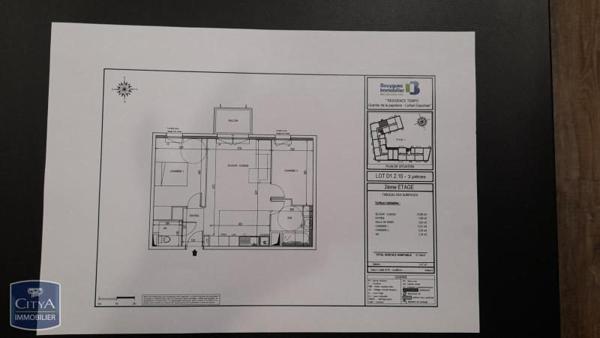 Appartement à louer 3 pièces 57.58m²